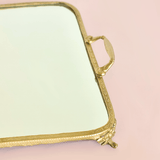 bathware Hearth Brass & Glass Tray
