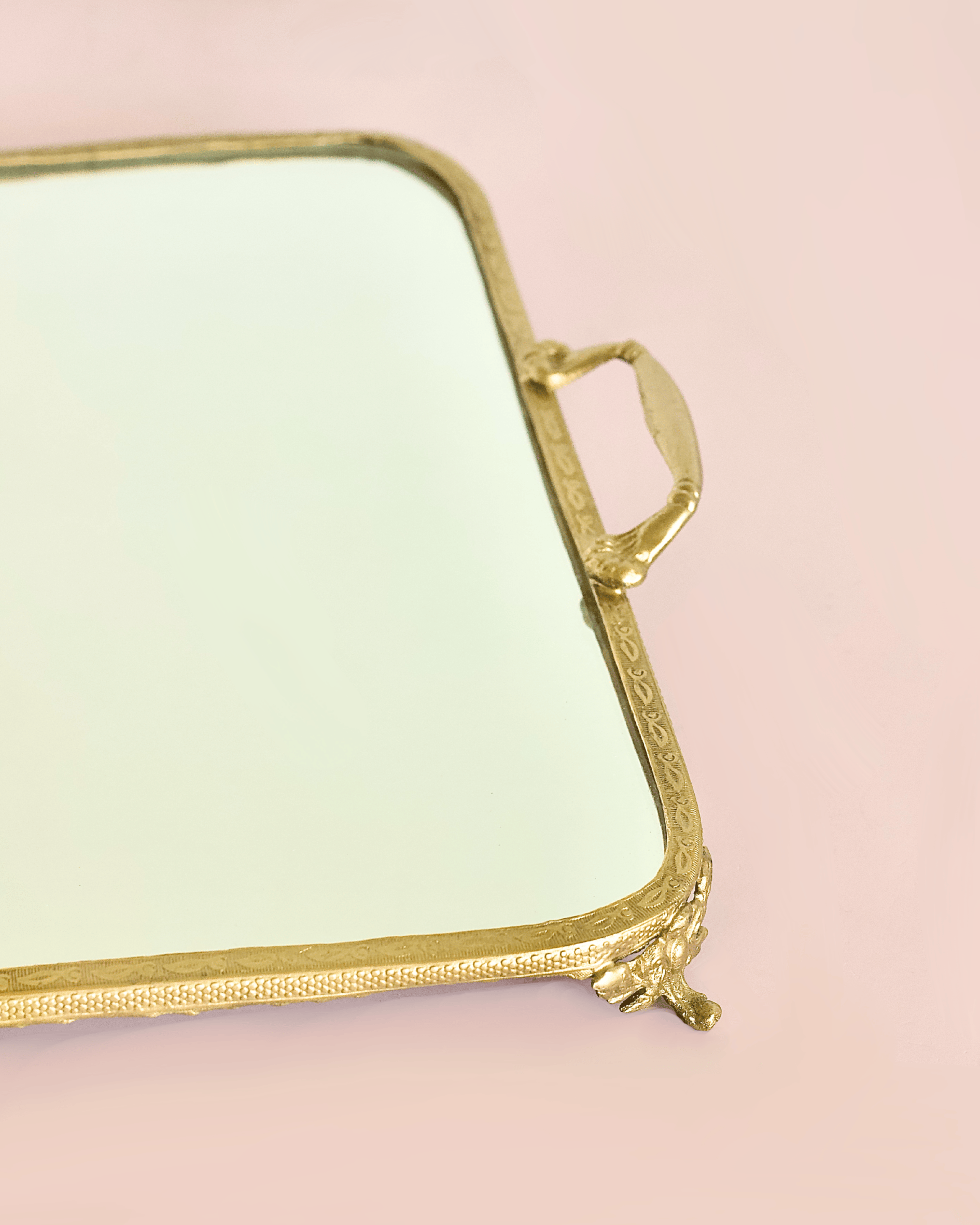 bathware Hearth Brass & Glass Tray