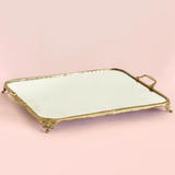 bathware Hearth Brass & Glass Tray