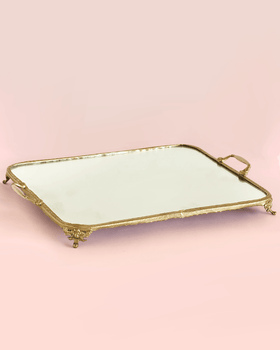 bathware Hearth Brass & Glass Tray