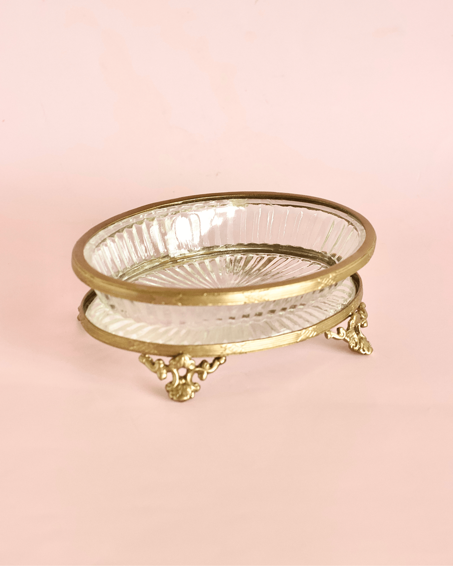 bathware Vesper Brass & Glass Soap Dish