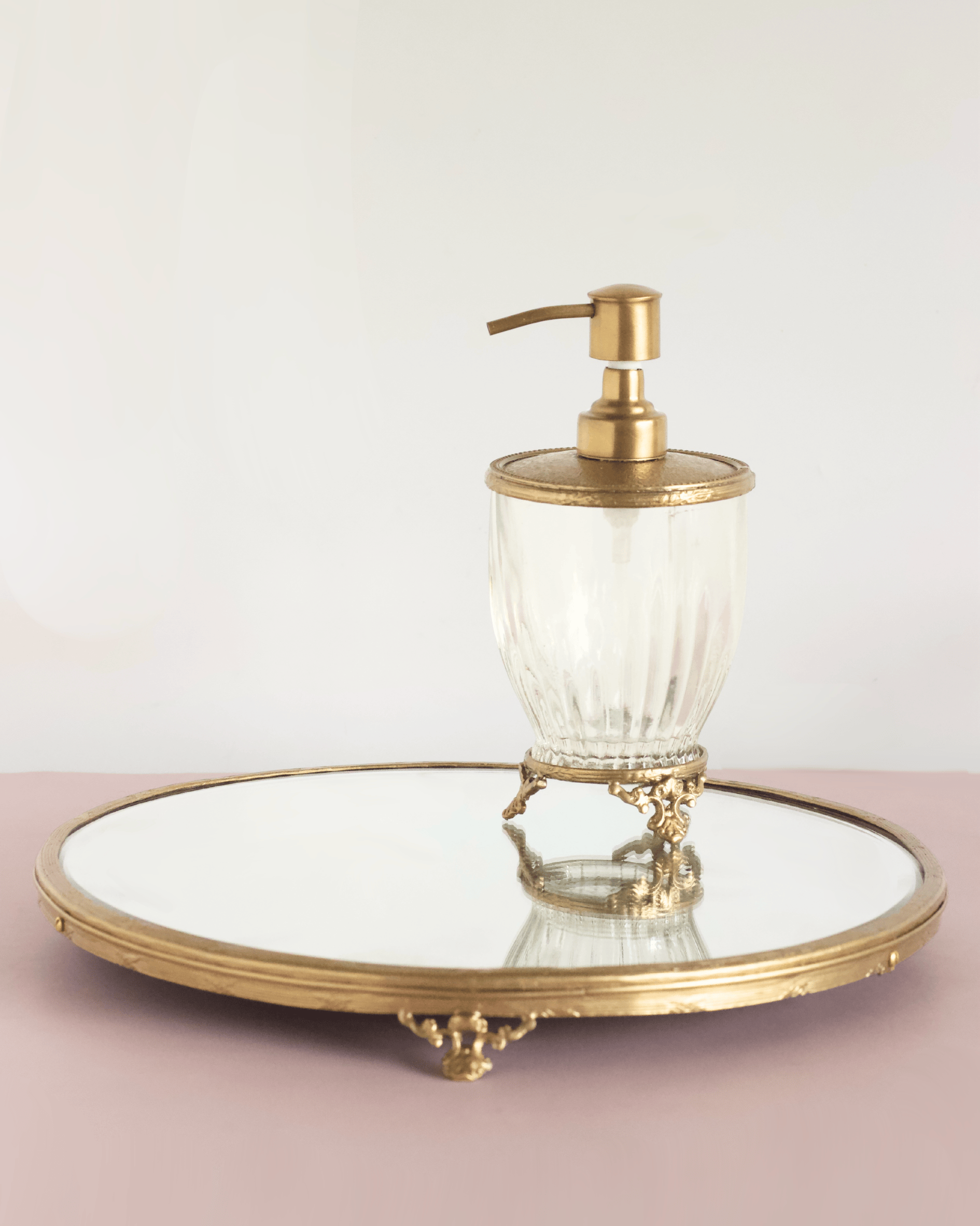 bathware Vesper Brass & Glass Tray