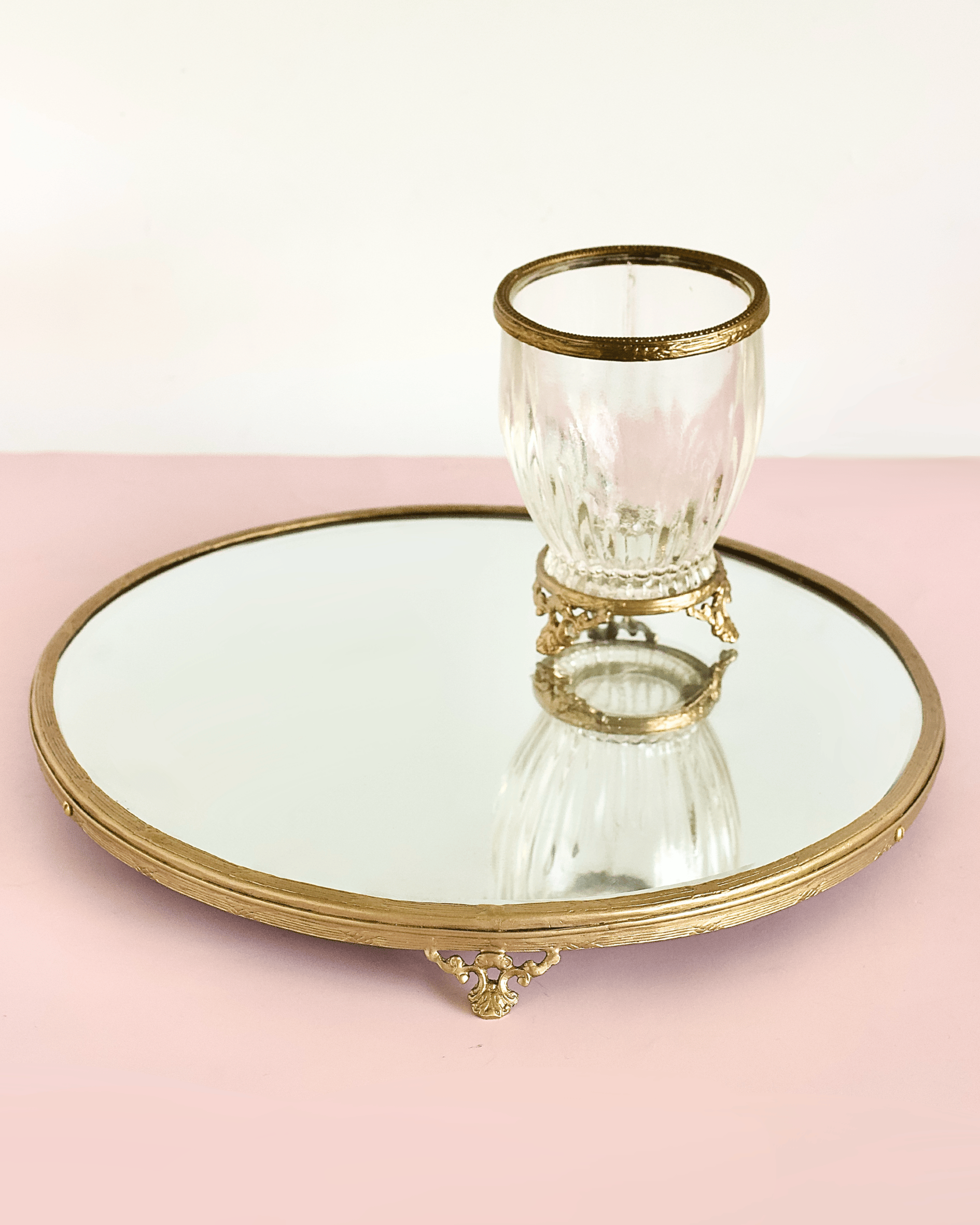 bathware Vesper Brass & Glass Tray