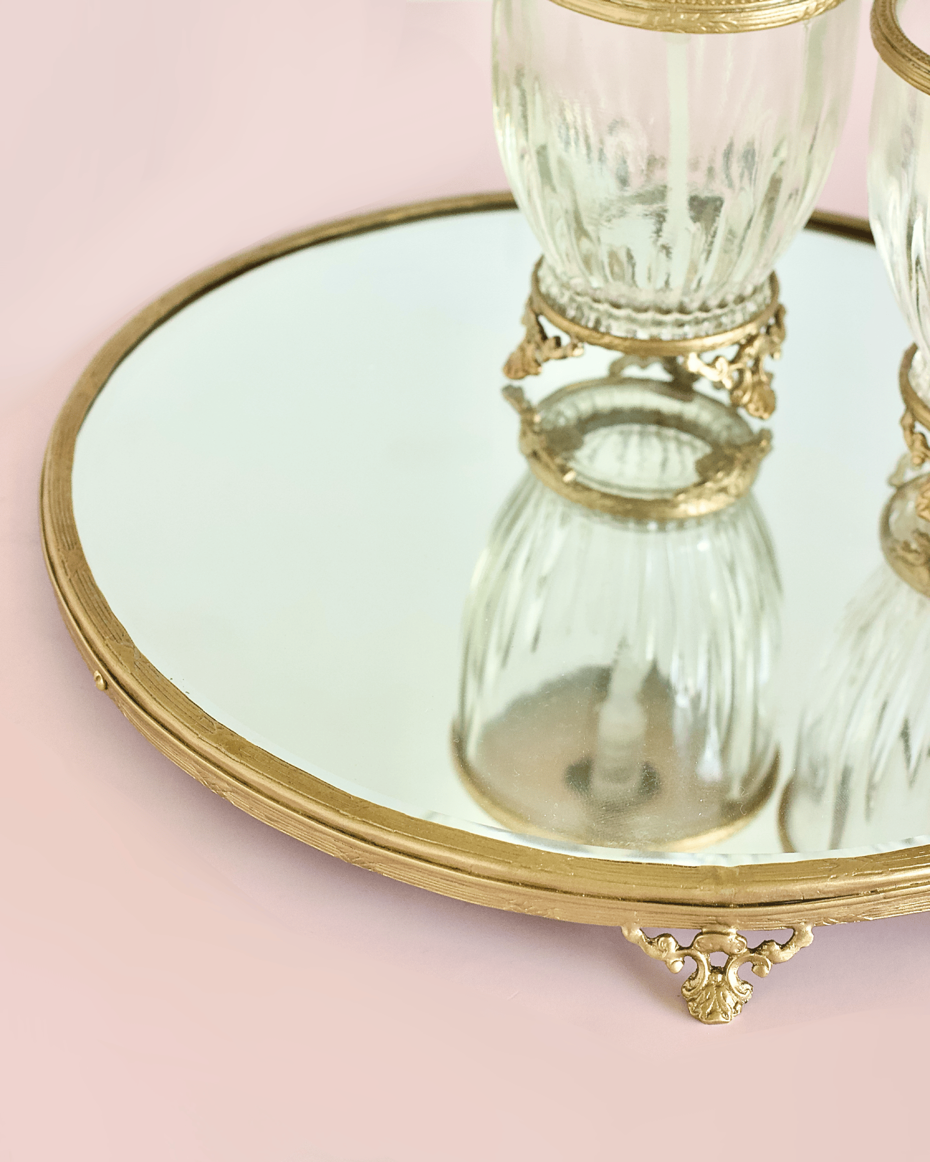 bathware Vesper Brass & Glass Tray