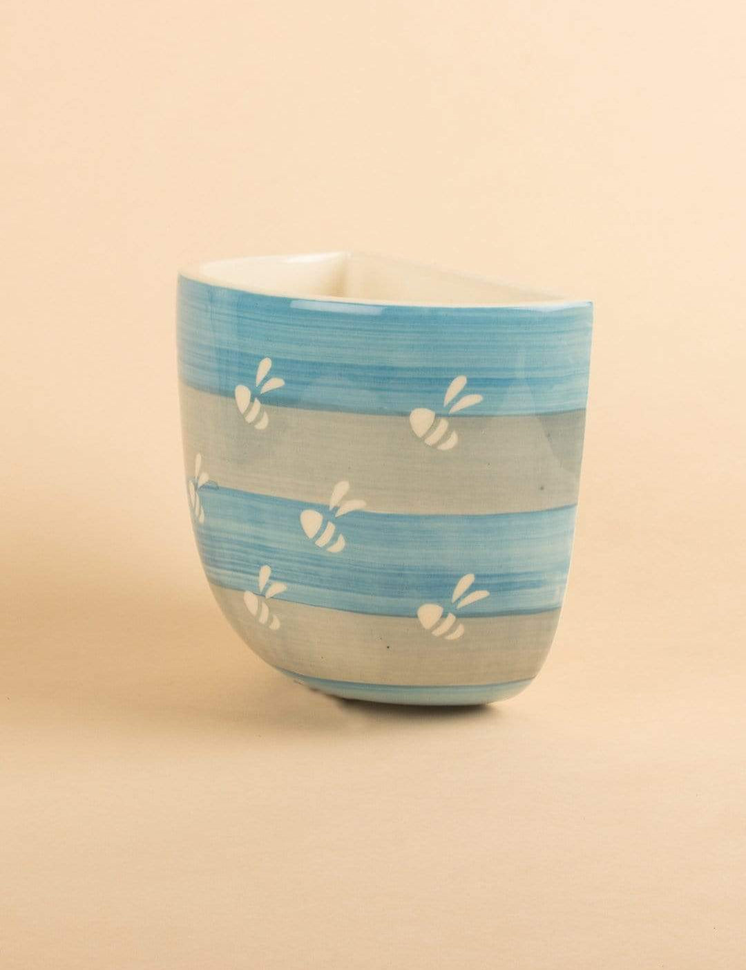 Bees Knees Wall Planter- Cerrulean Blue