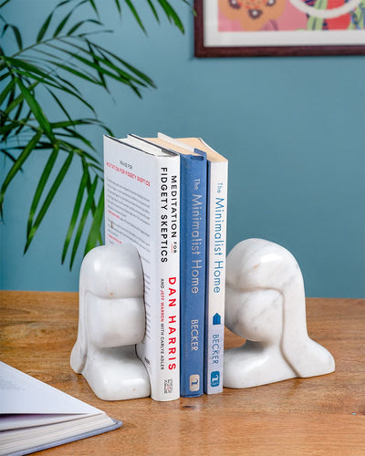 Bella Marble Stone Bookends - Set of 2