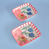 Bella's Blue Bells Square Plates - Set of 2