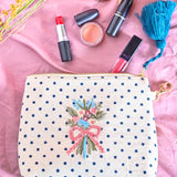Belle Fleur Embroidered Pouch