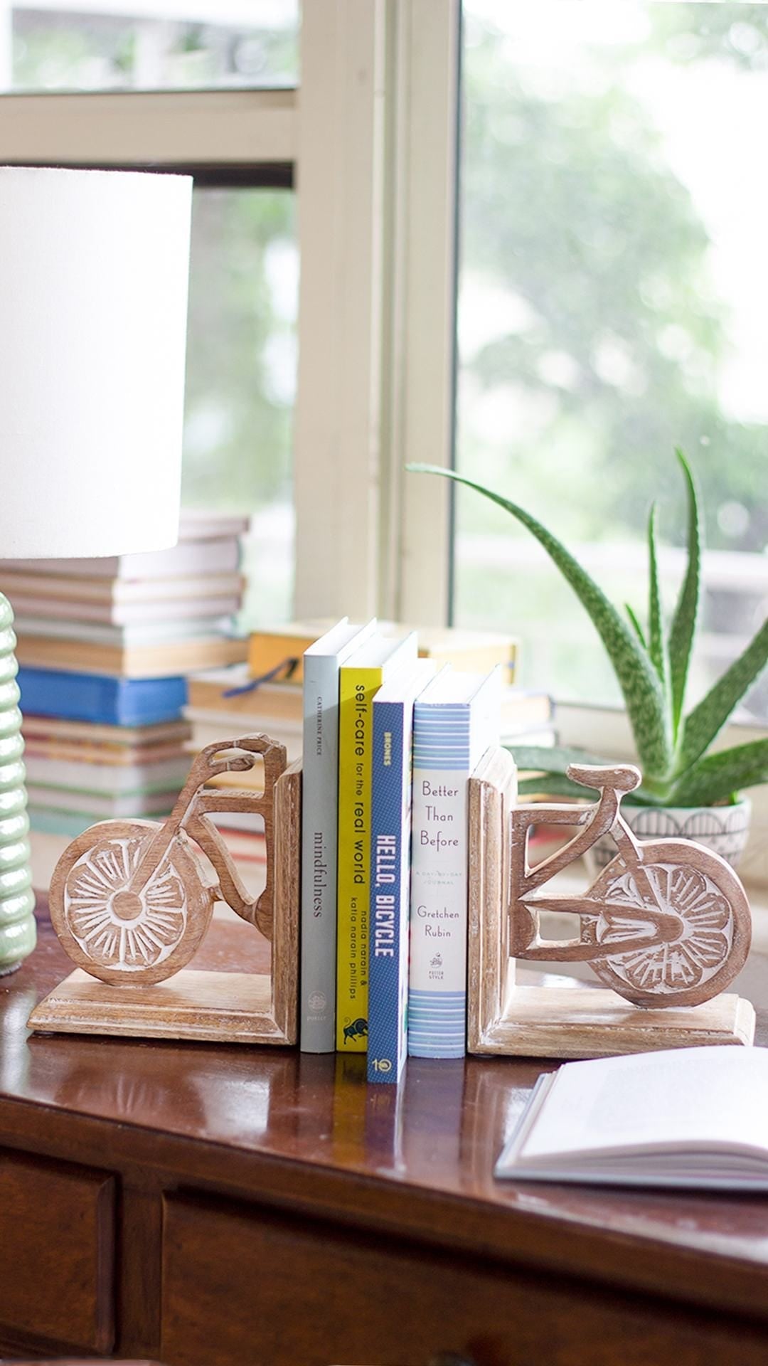 Bicycle Wooden Bookends