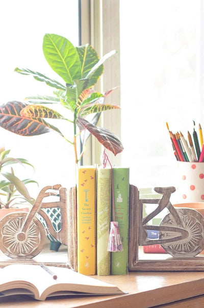 Bicycle Wooden Bookends