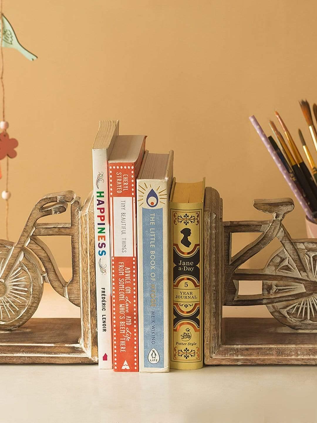 Bicycle Wooden Bookends