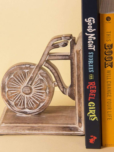 Bicycle Wooden Bookends