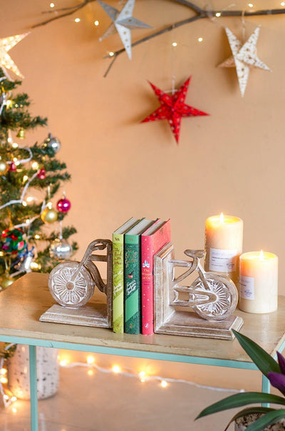 Bicycle Wooden Bookends