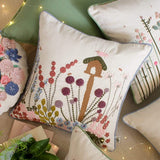 Birdie Feeder Embroidered Cushion Cover