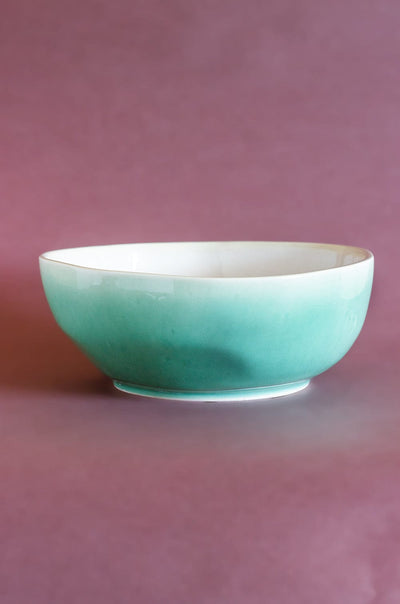 Bisque Ceramic Organic Shape Bowl - Large