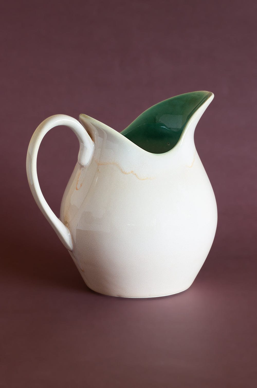 Bisque Ceramic Pitcher Vase