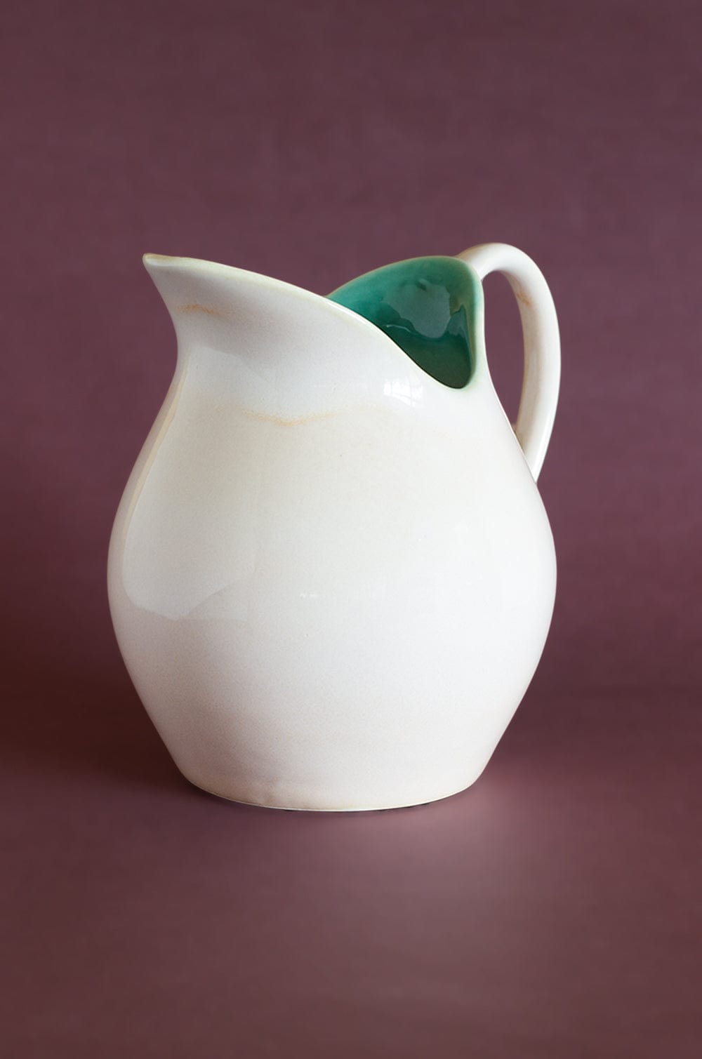 Bisque Ceramic Pitcher Vase