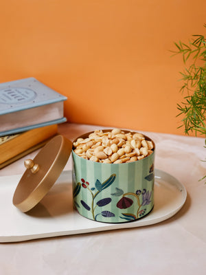 Bloom Room Metal Canister - Mint Green