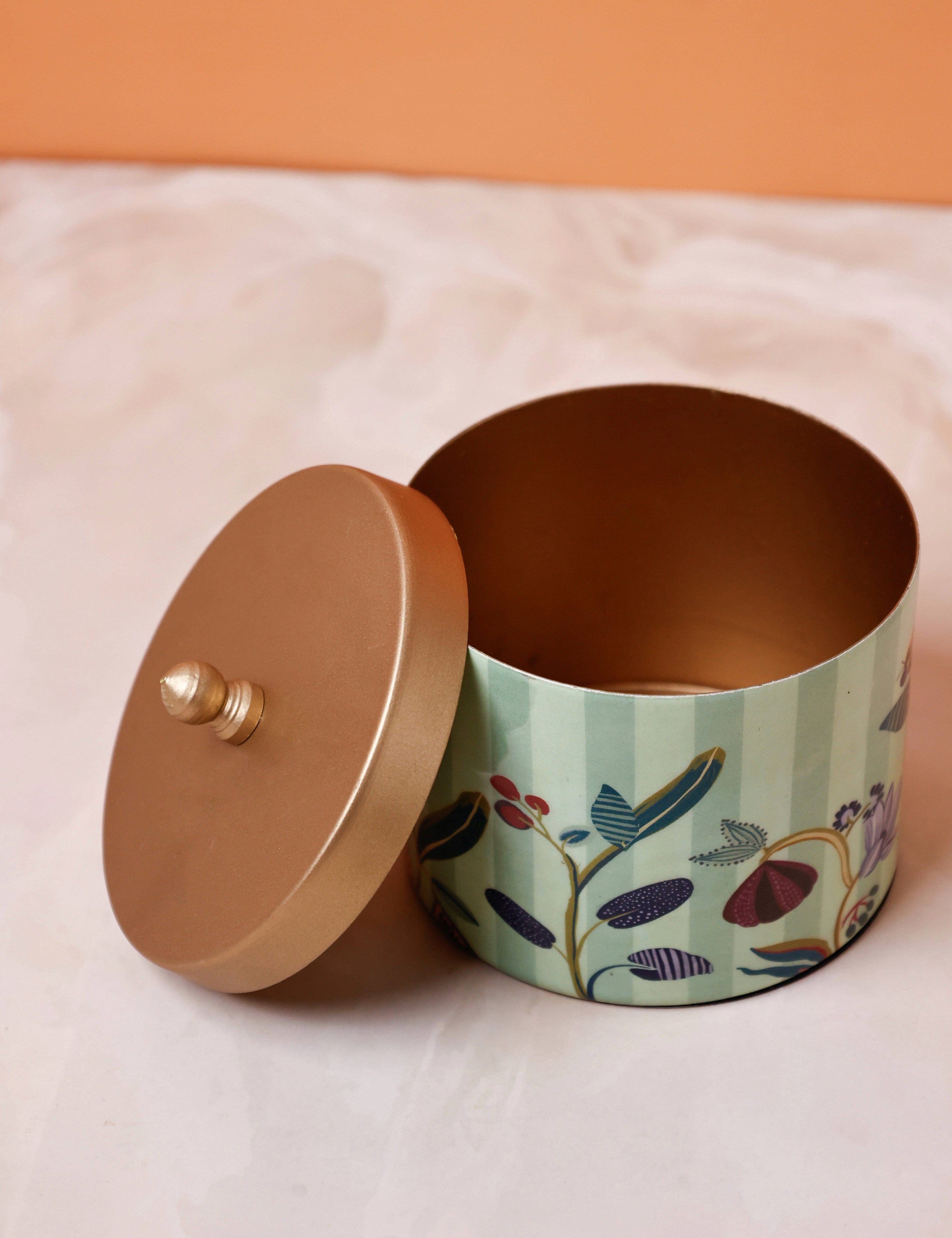 Bloom Room Metal Canister - Mint Green