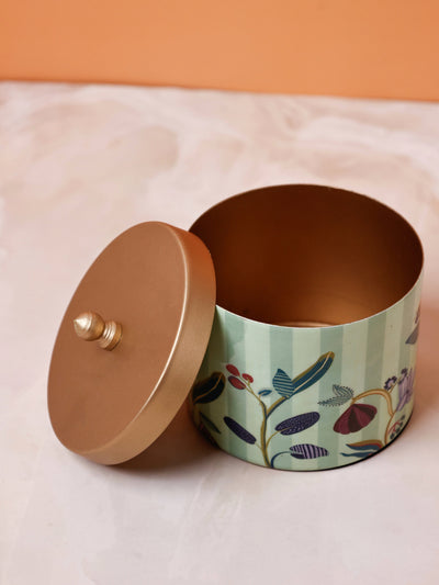 Bloom Room Metal Canister - Mint Green