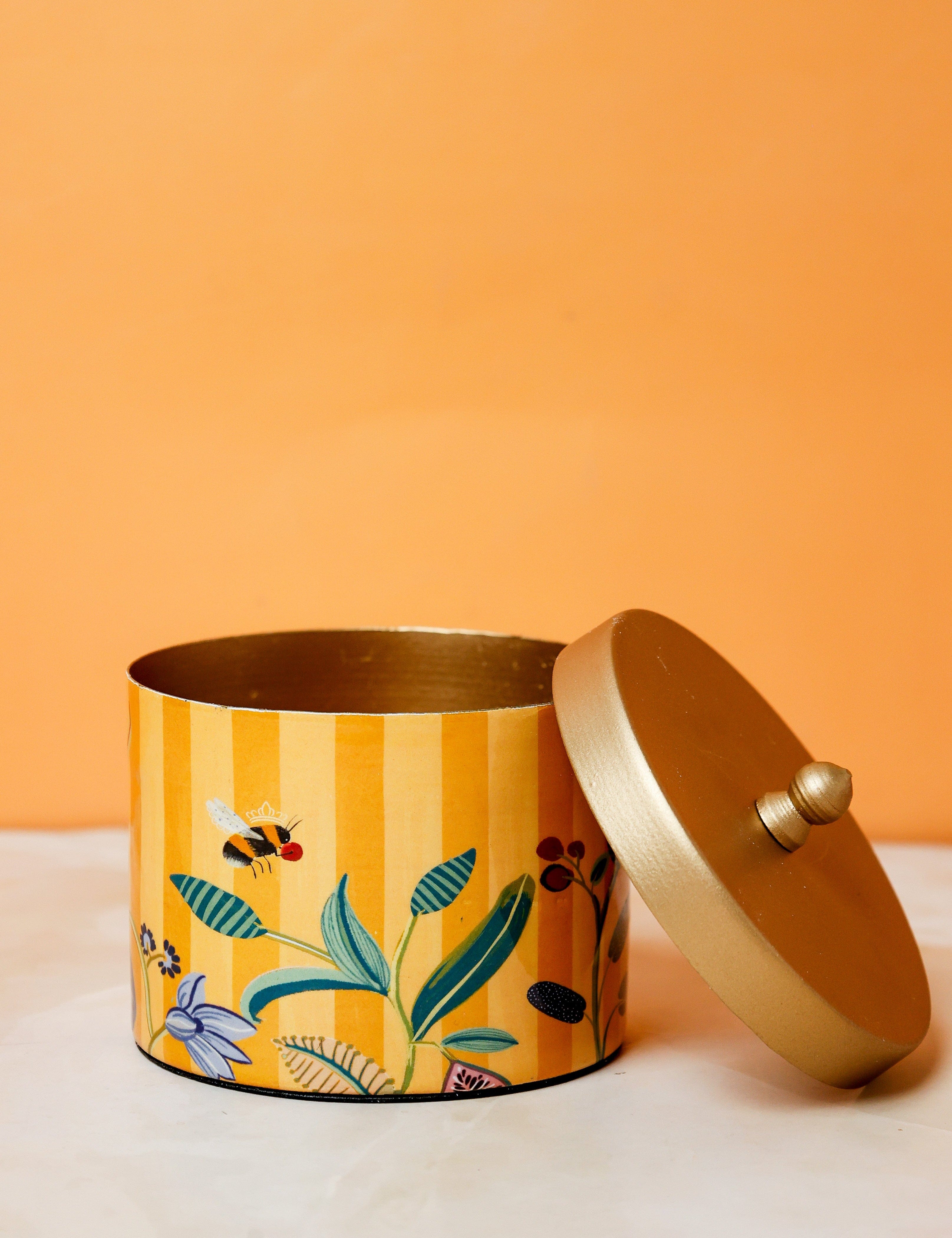 Bloom Room Metal Canister - Yellow
