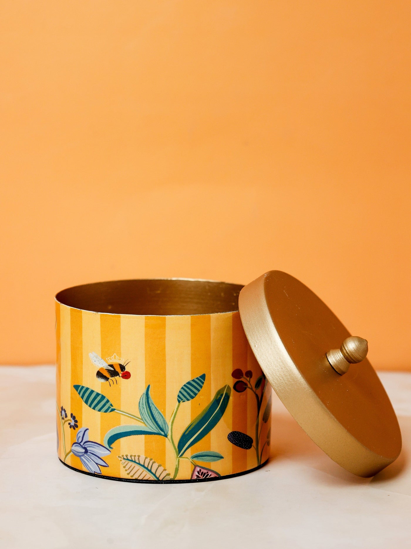 Bloom Room Metal Canister - Yellow