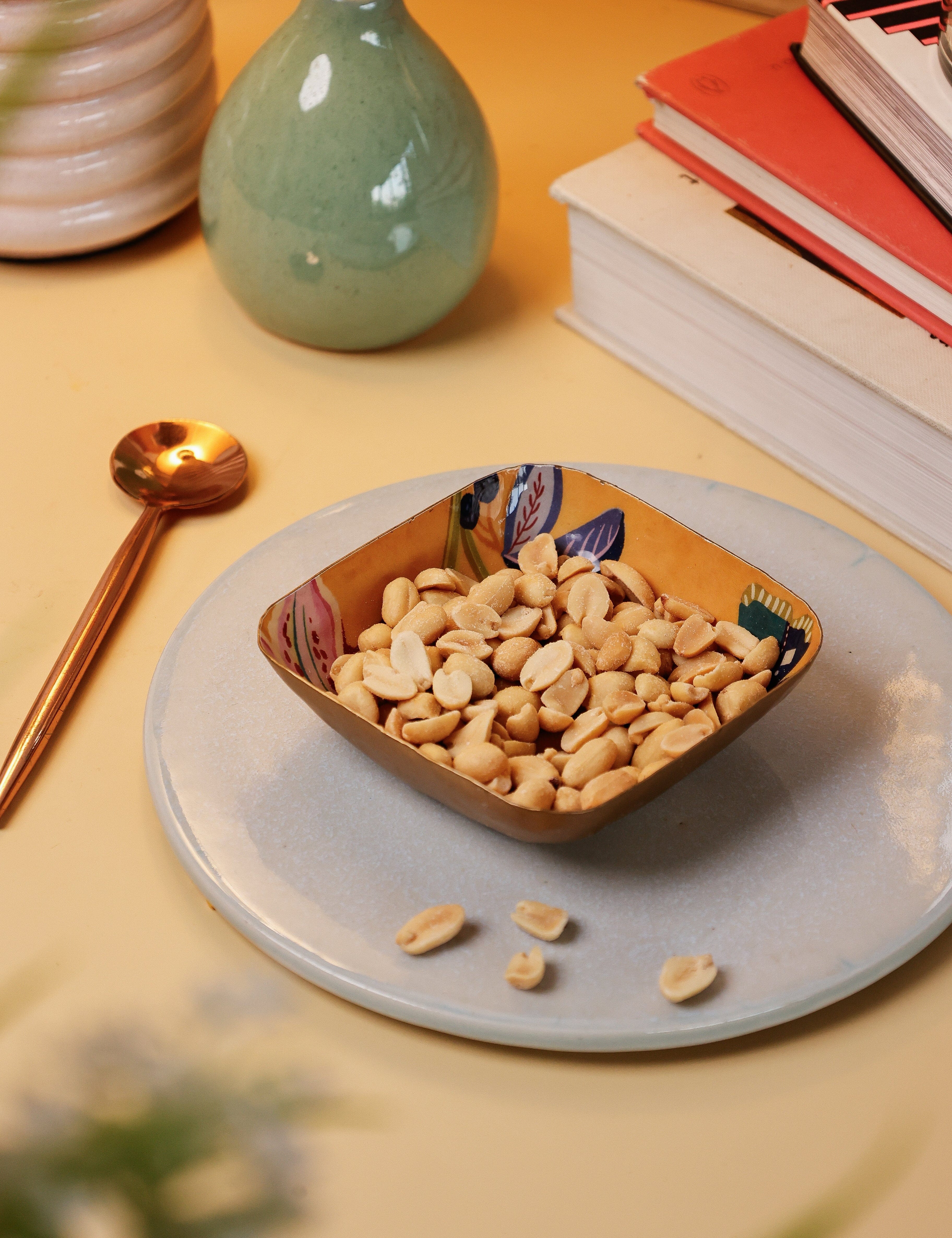 Bloom Room Metal Nut Bowl - Yellow