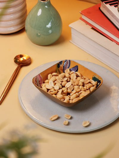 Bloom Room Metal Nut Bowl - Yellow