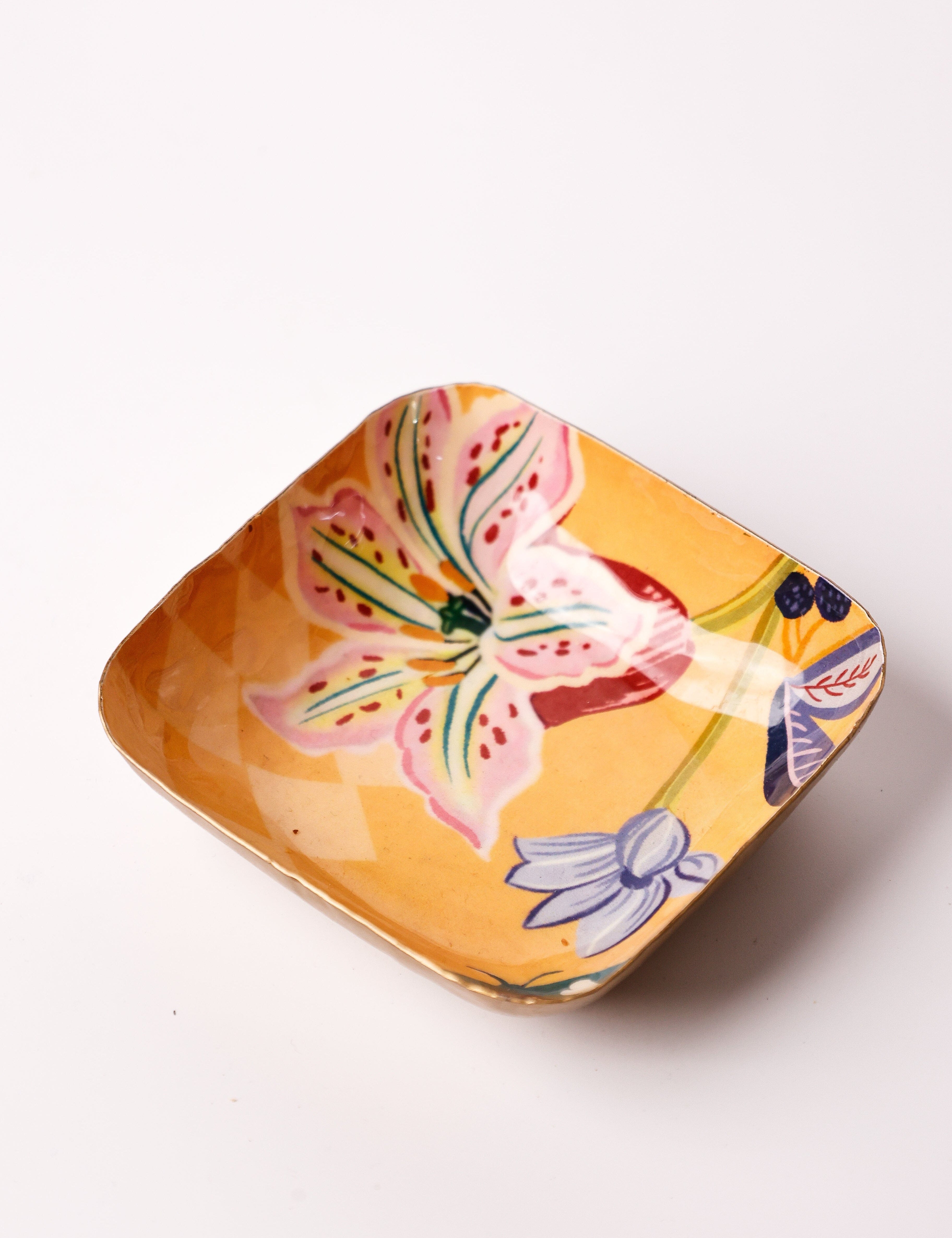 Bloom Room Metal Nut Bowl - Yellow