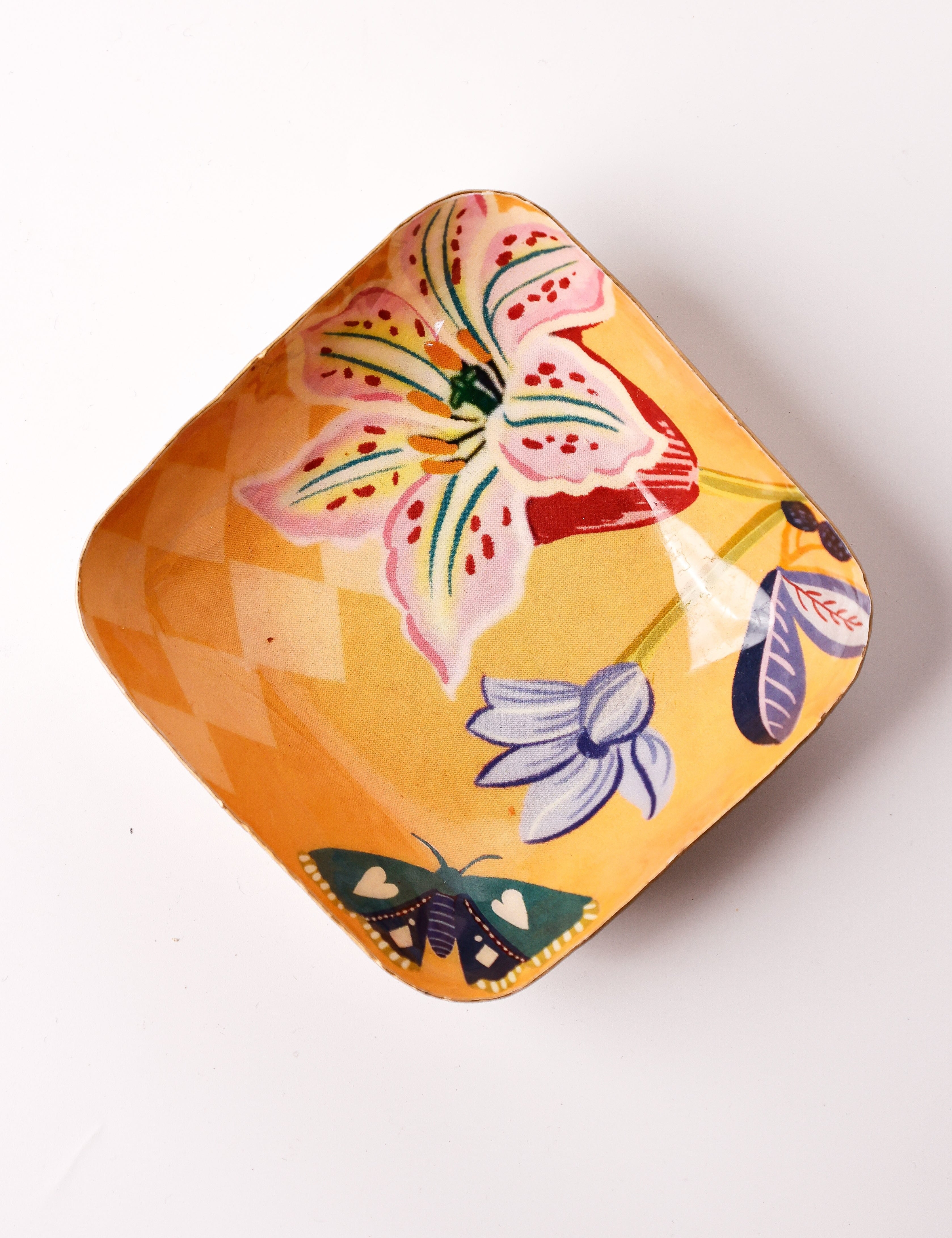 Bloom Room Metal Nut Bowl - Yellow