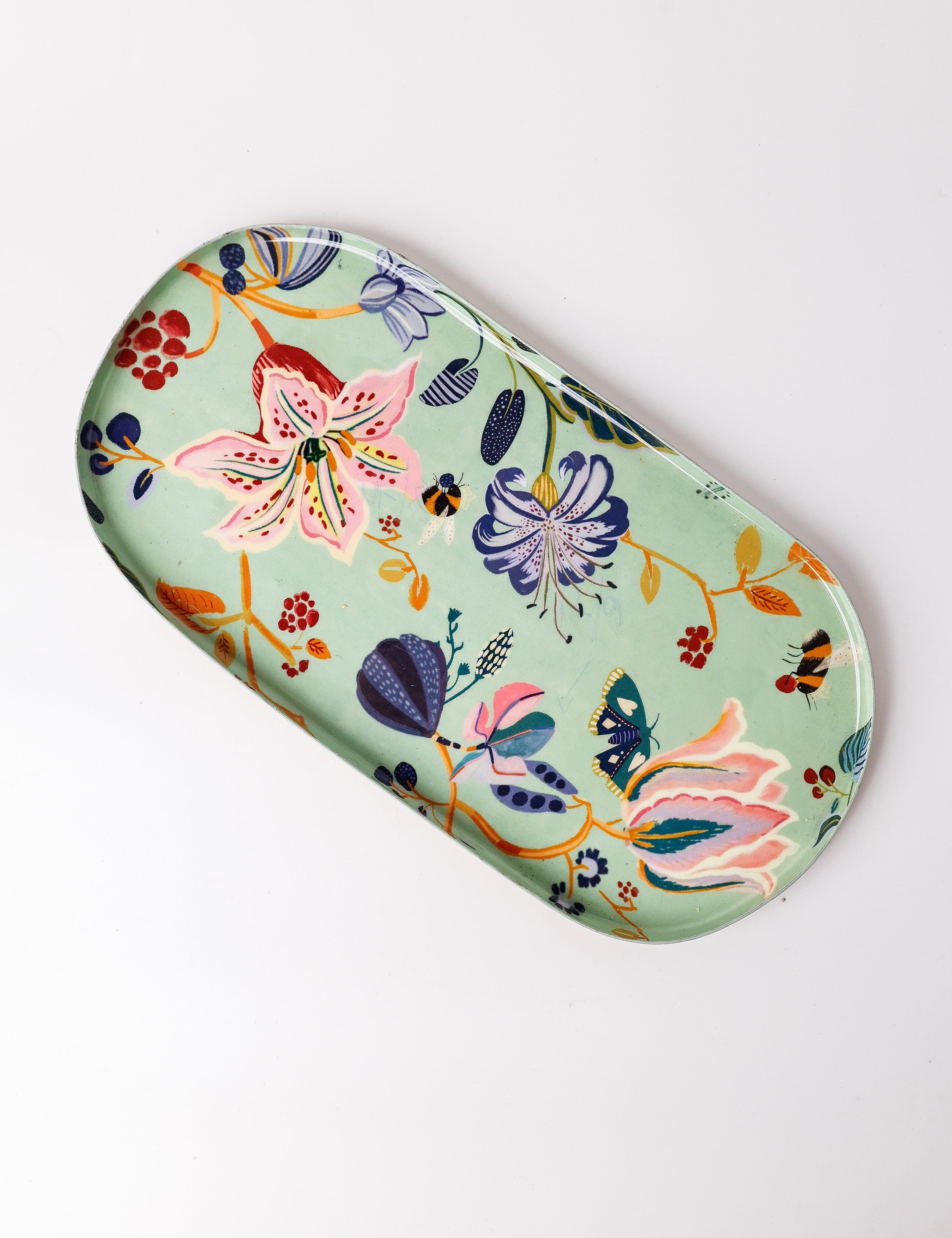 Bloom Room Metal Platter - Mint Green - Large