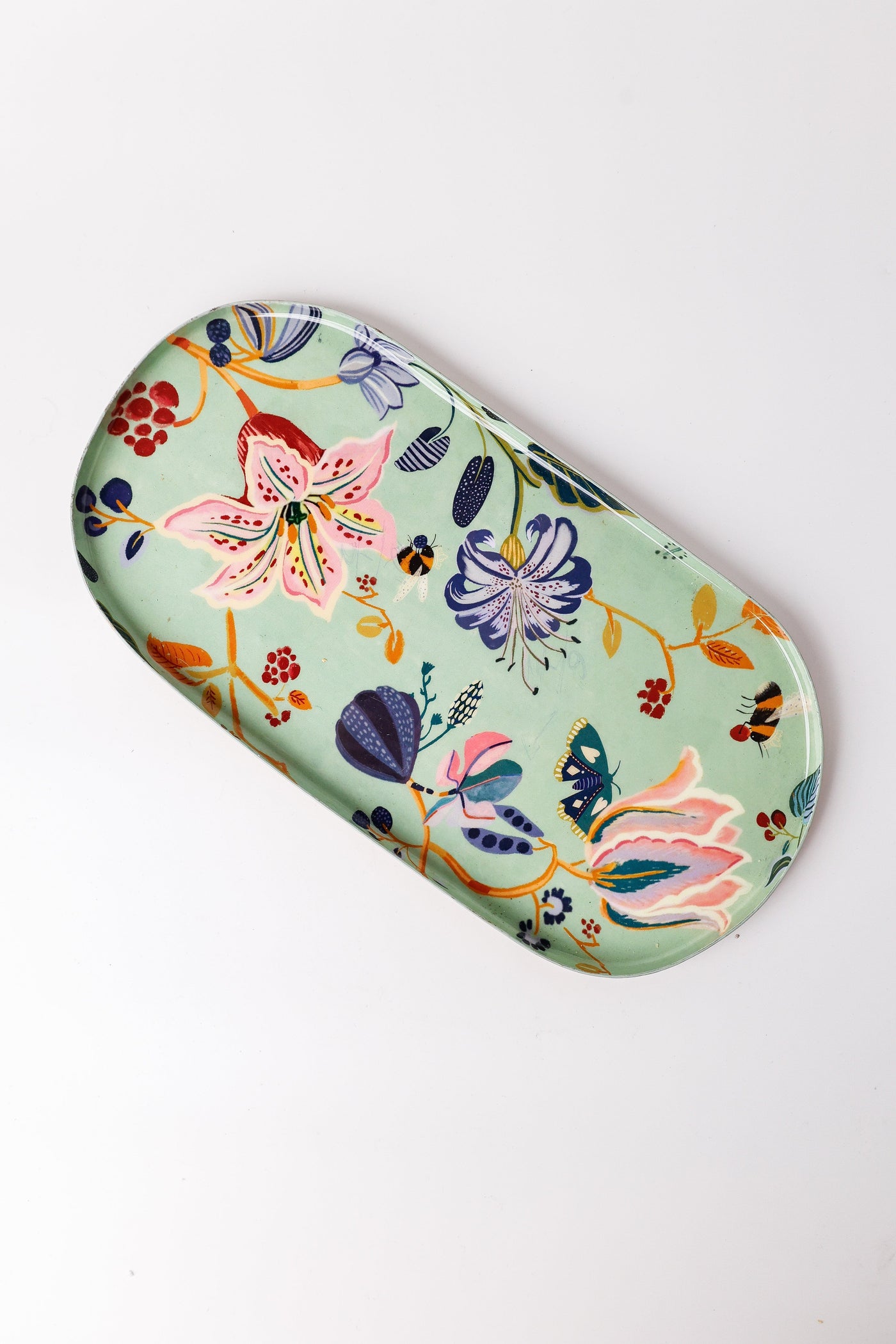 Bloom Room Metal Platter - Mint Green - Large