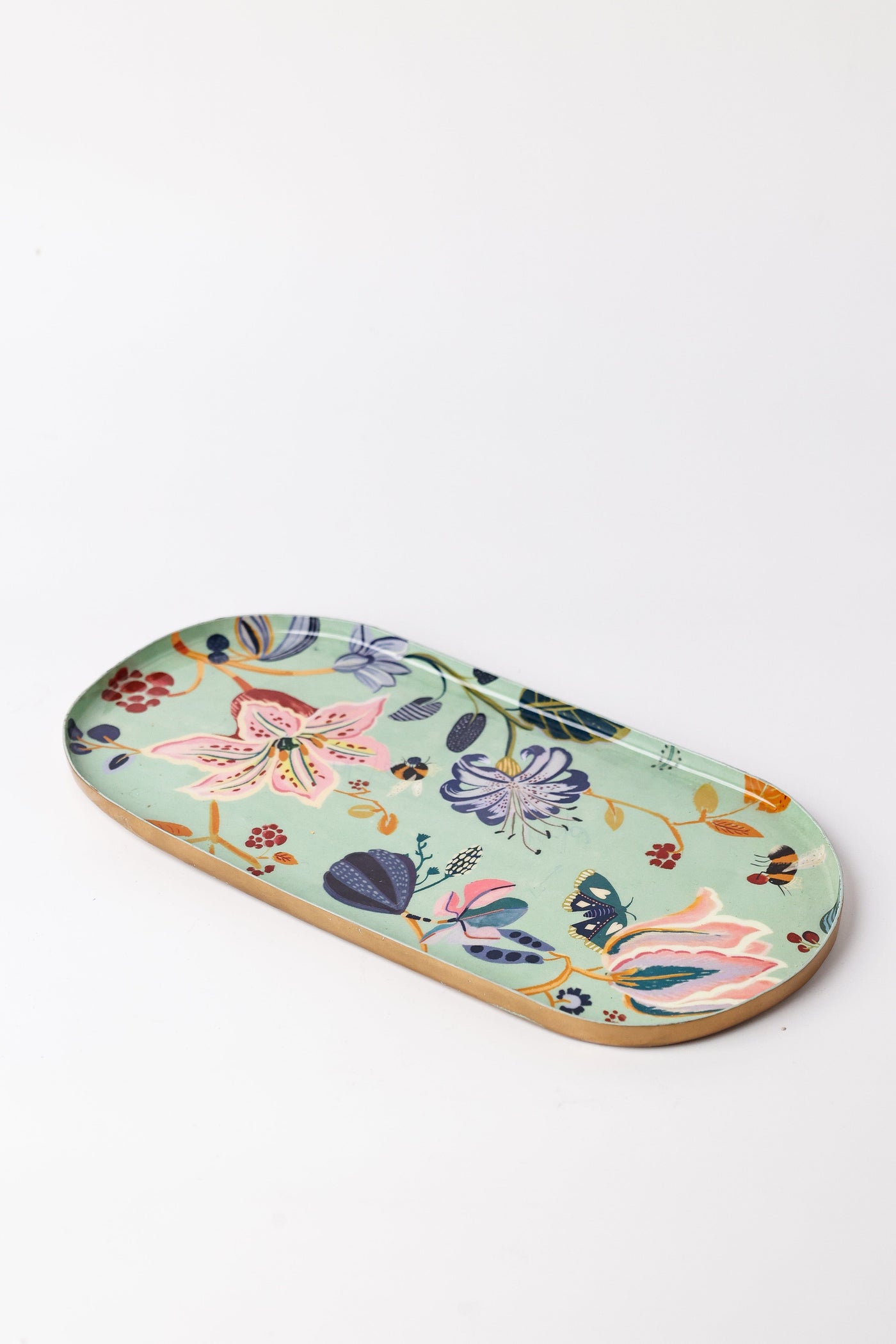 Bloom Room Metal Platter - Mint Green - Large