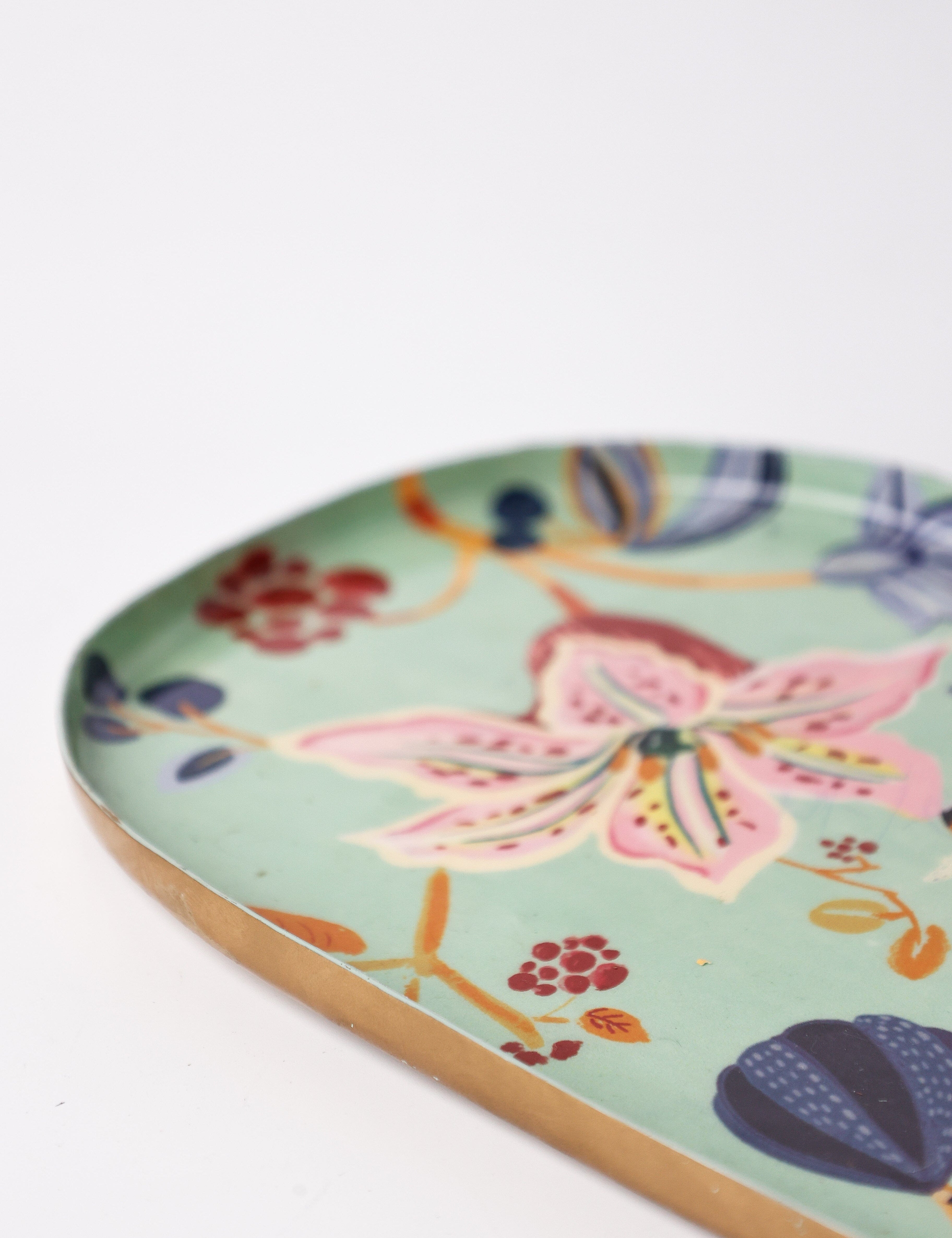 Bloom Room Metal Platter - Mint Green - Large