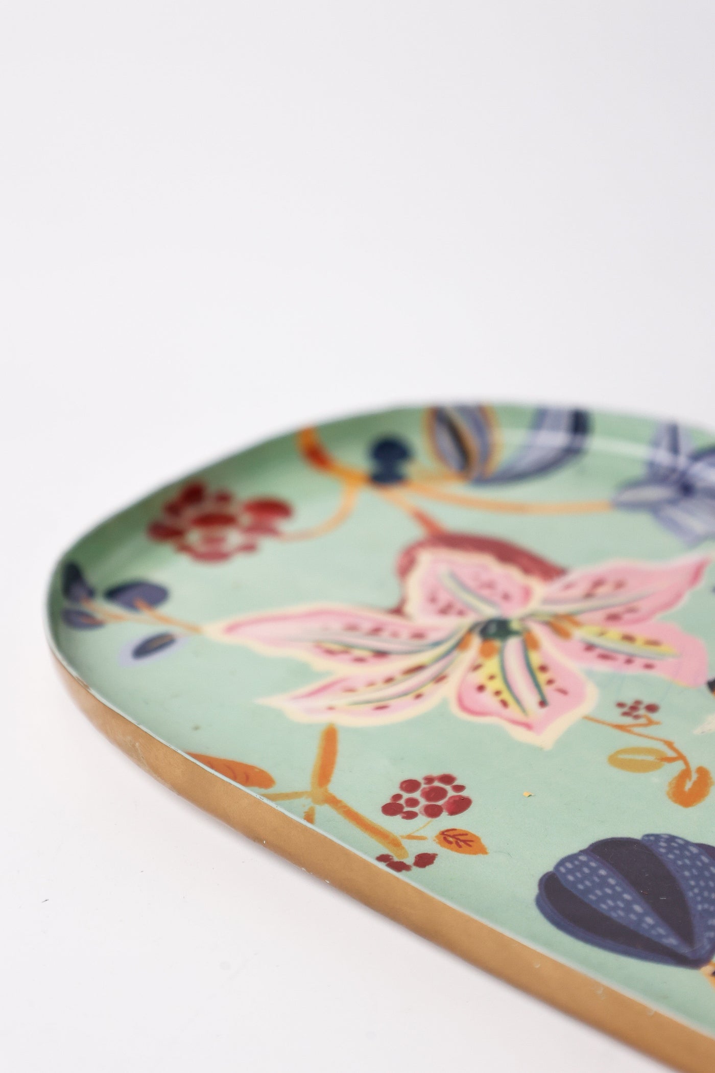 Bloom Room Metal Platter - Mint Green - Large