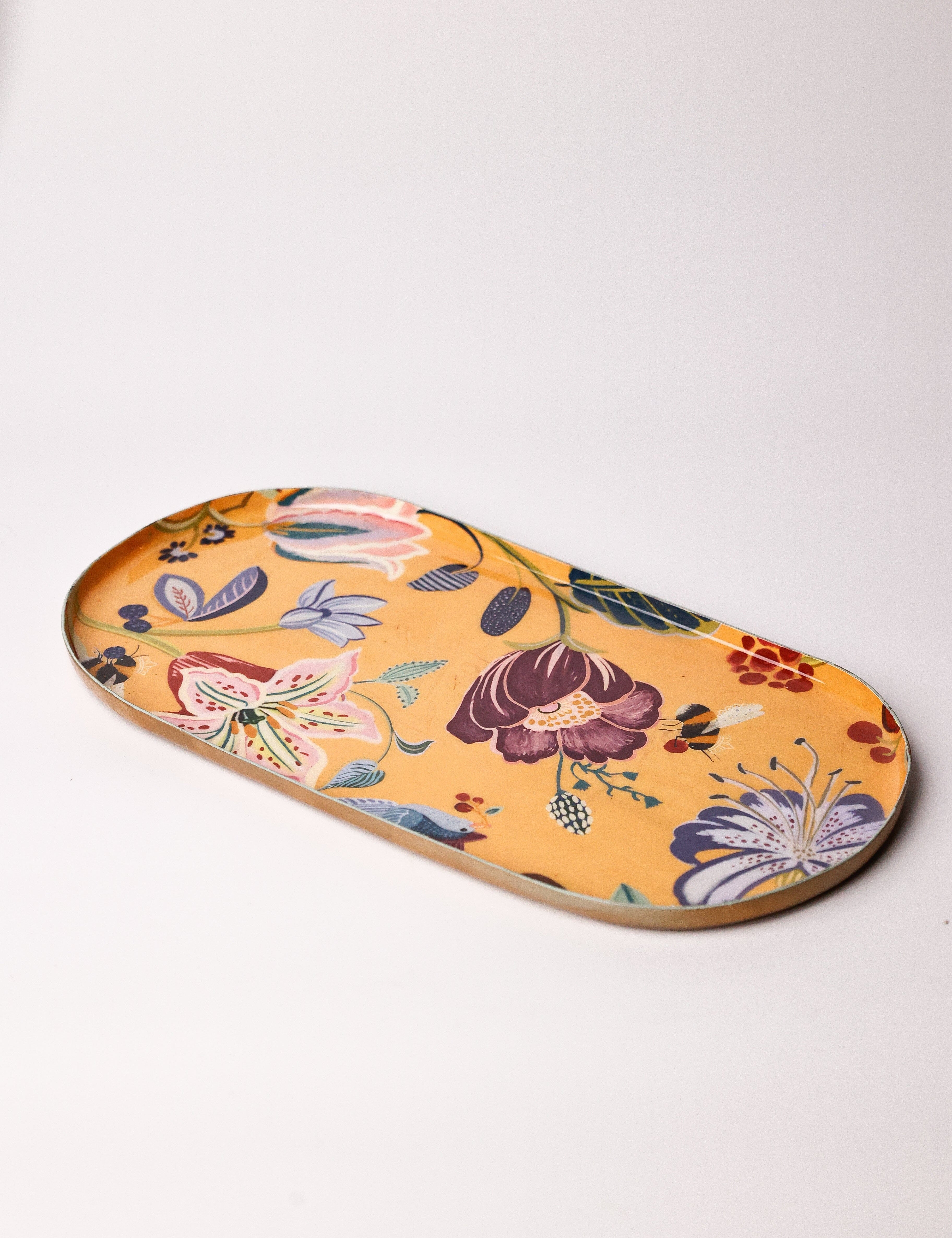 Bloom Room Metal Platter - Yellow - Medium