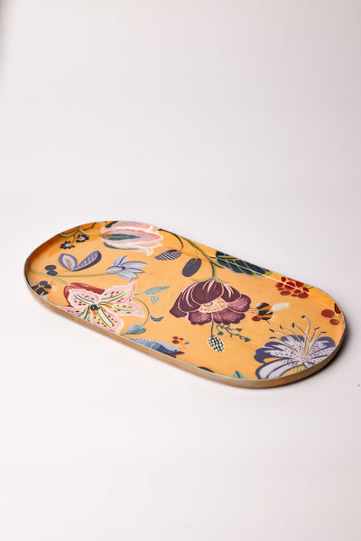 Bloom Room Metal Platter - Yellow - Medium