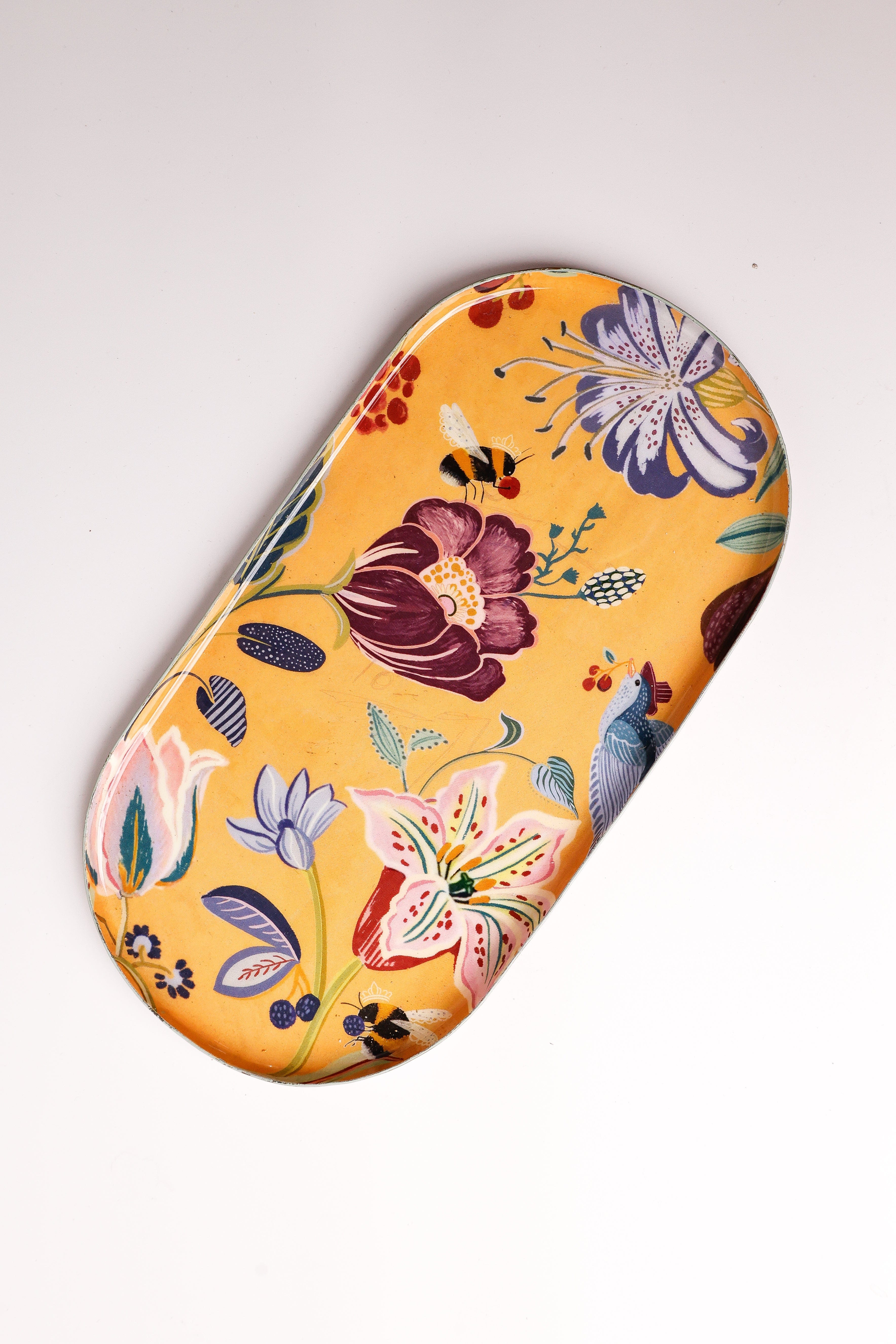 Bloom Room Metal Platter - Yellow - Medium
