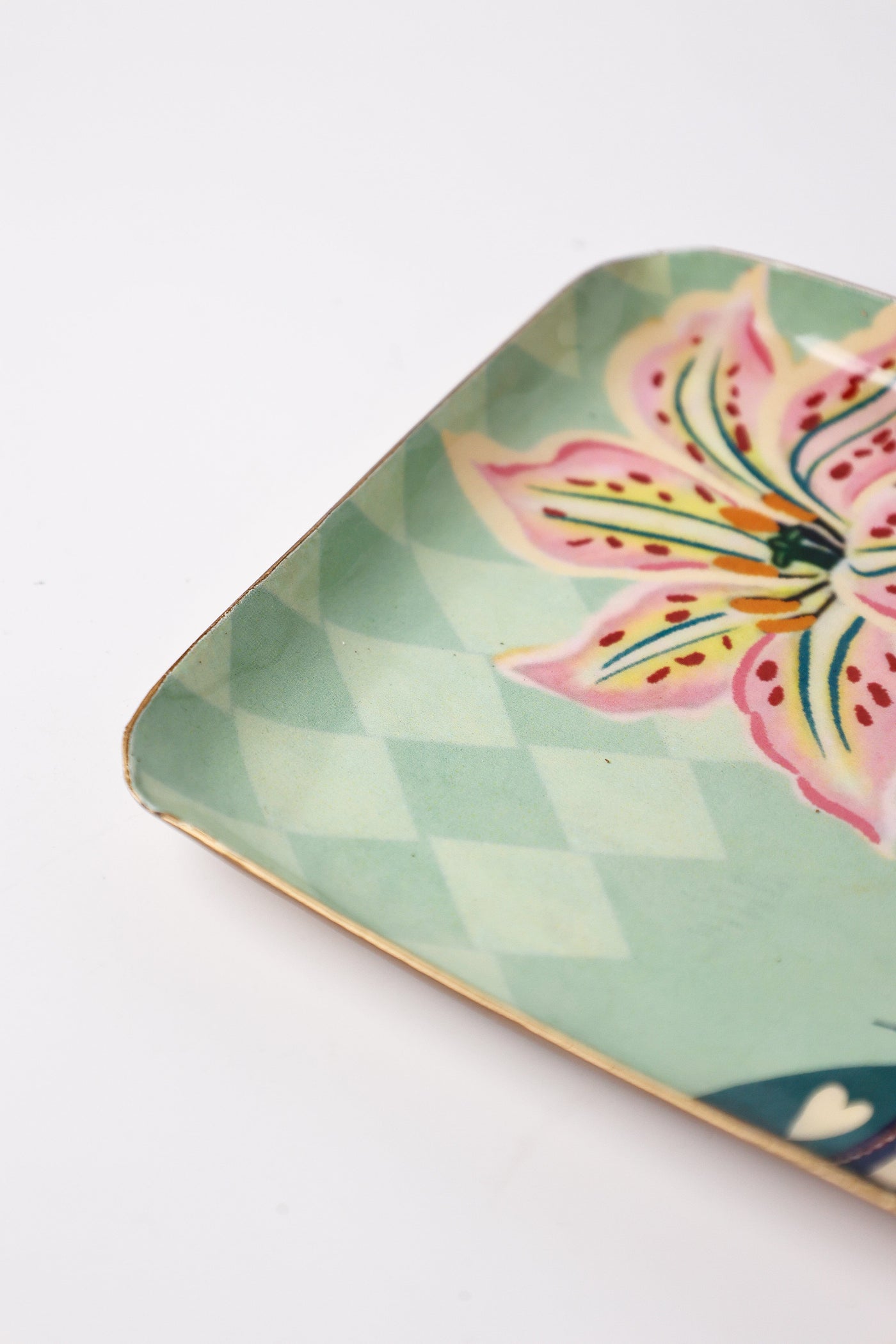 Bloom Room Metal Square Platter - Mint Green