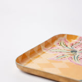 Bloom Room Metal Square Platter - Yellow