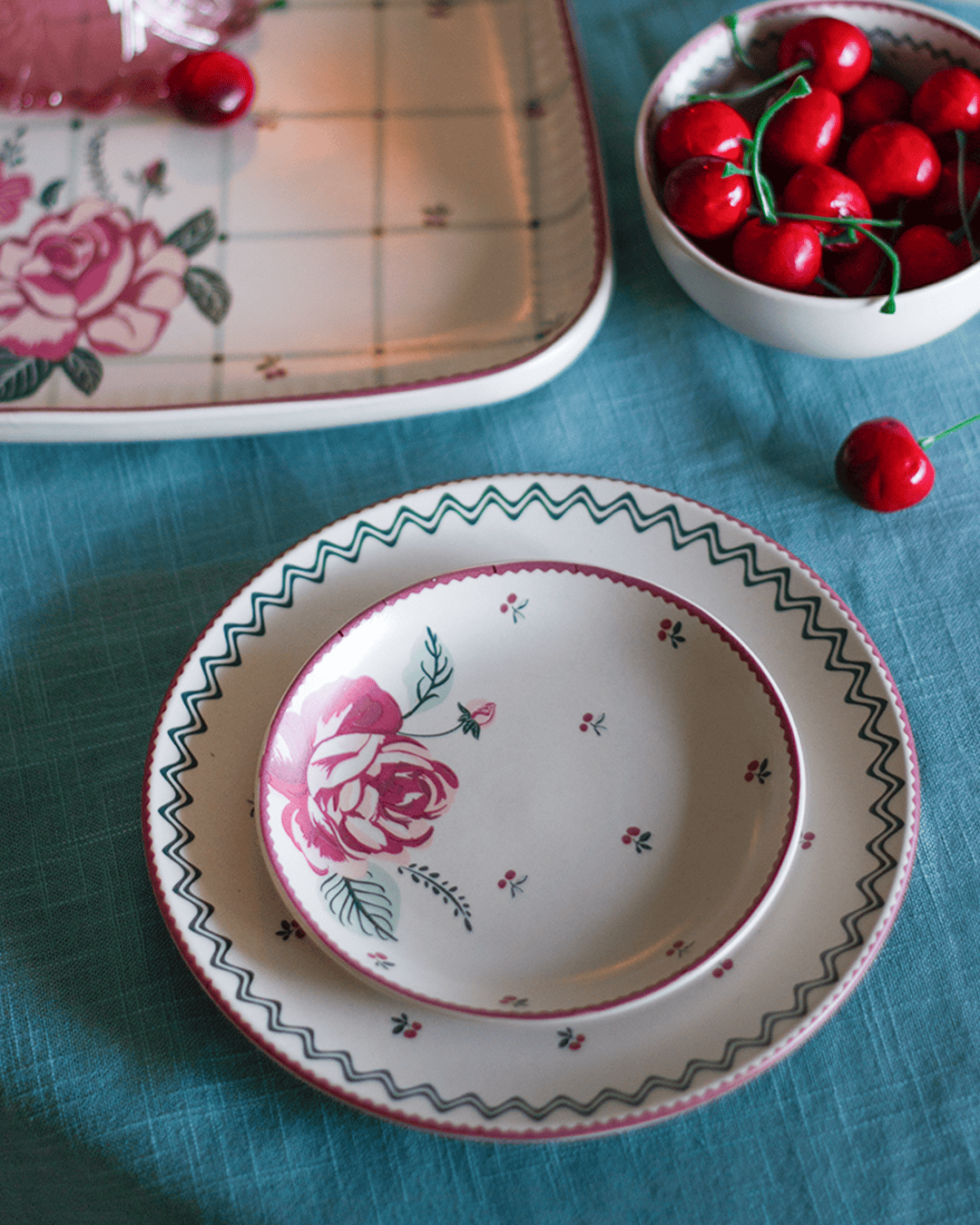 Bloomsberry Ceramic Snacks Plate 12cm - Set of 4 | The Wishing Chair