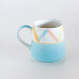 Blue - Aqua Waves Handpainted Ceramic Mug