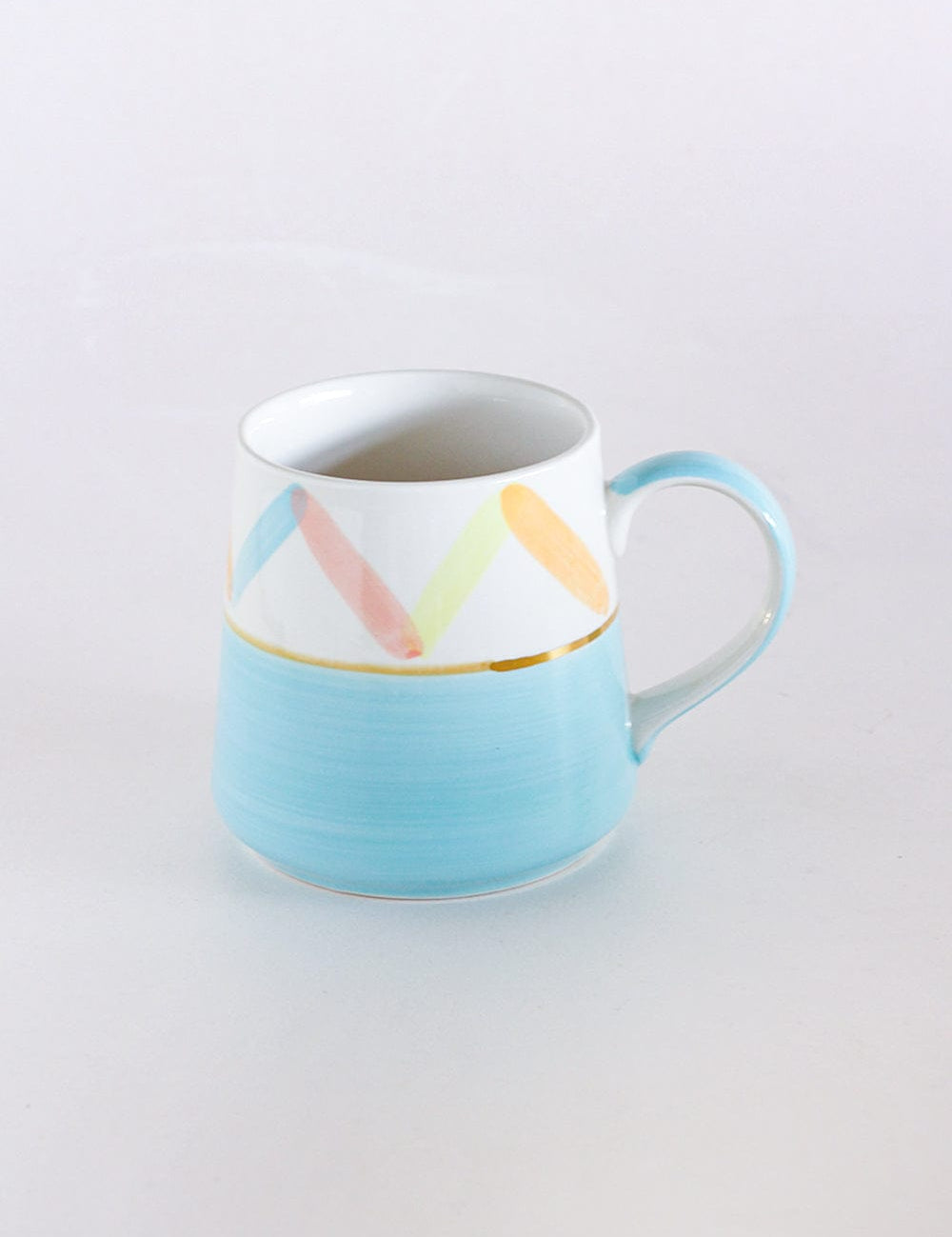 Blue - Aqua Waves Handpainted Ceramic Mug