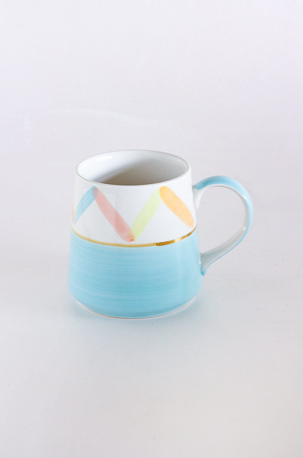 Blue - Aqua Waves Handpainted Ceramic Mug