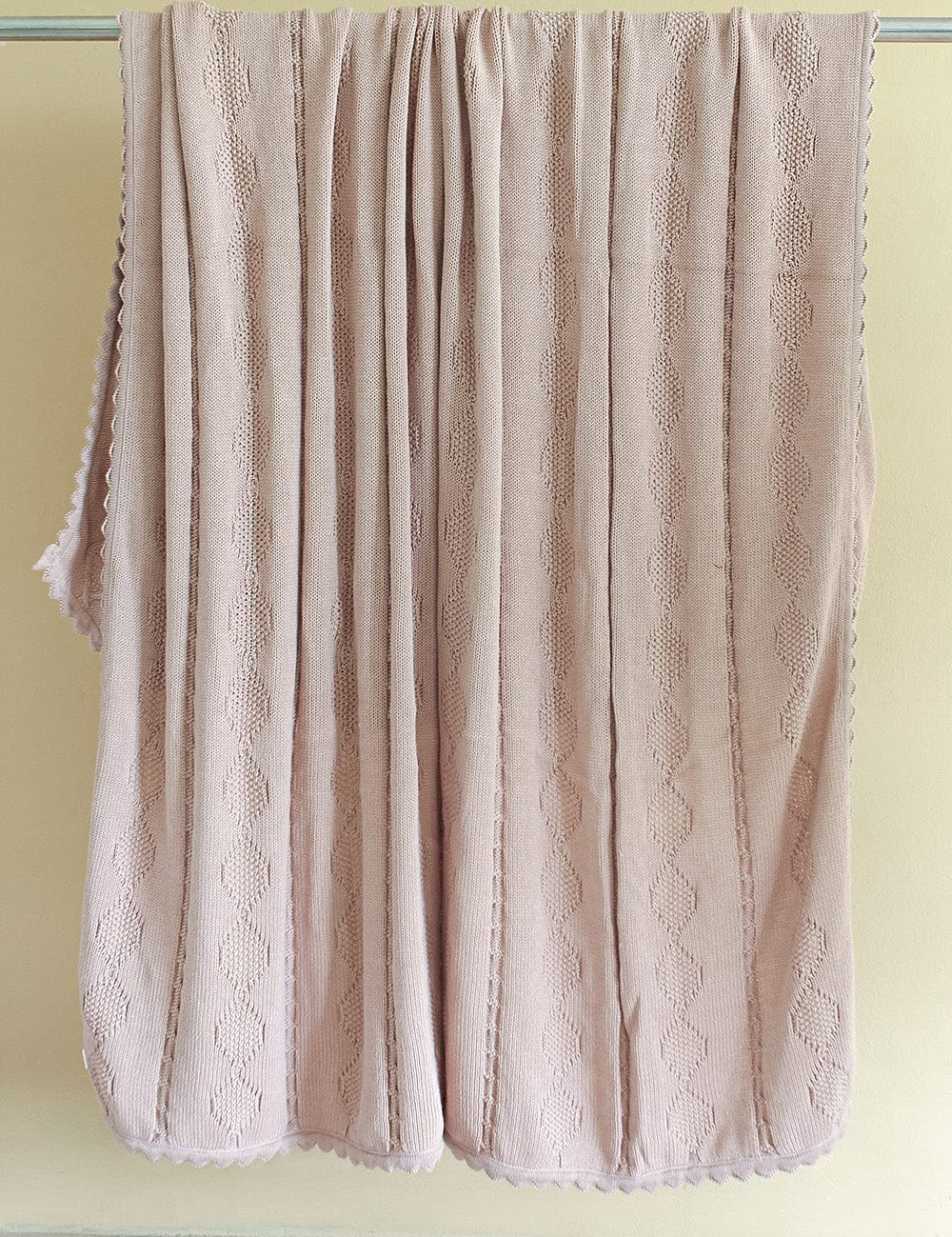 Blush Ezra Knitted Cotton Throw