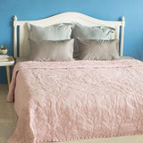Blush Trellis Quilted Bedcover