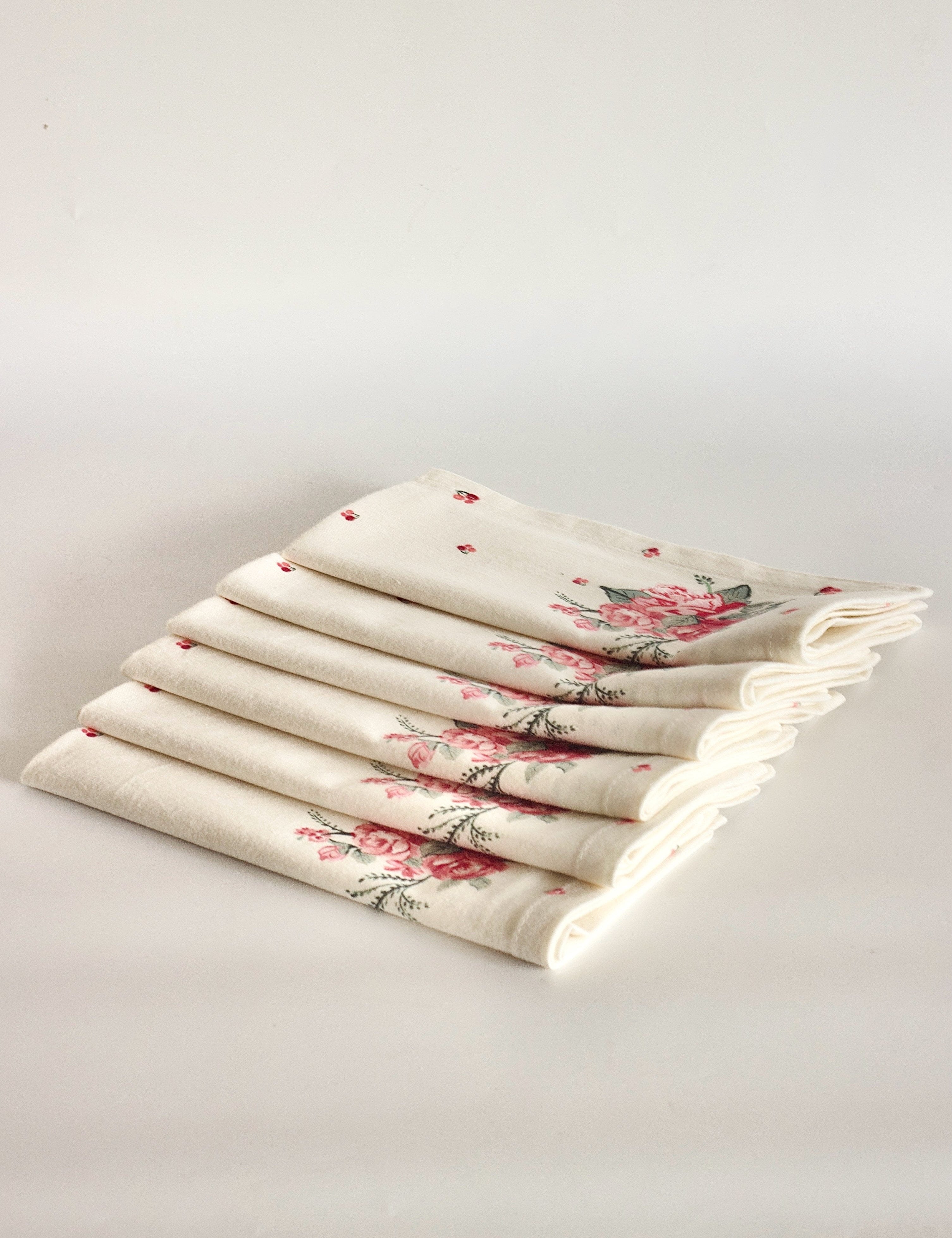 Blushstroke Fabric Napkins - Set of 6 | The Wishing Chair