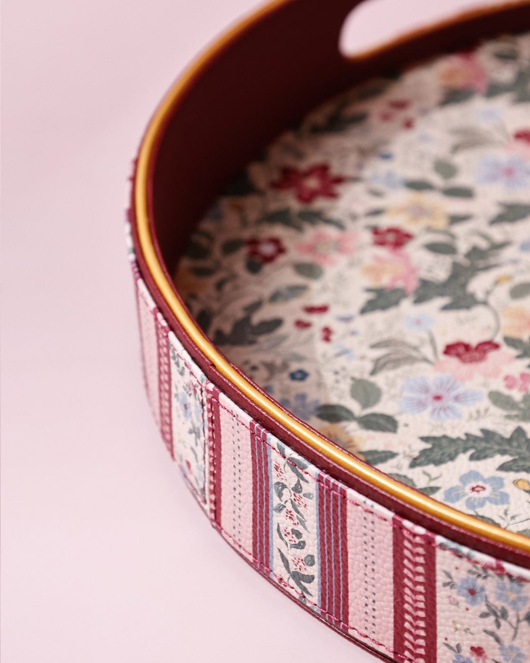 Botanica Vegan Leather Round Tray | The Wishing Chair