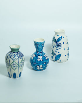 Botanical Charm Mini Vases - Set of 3