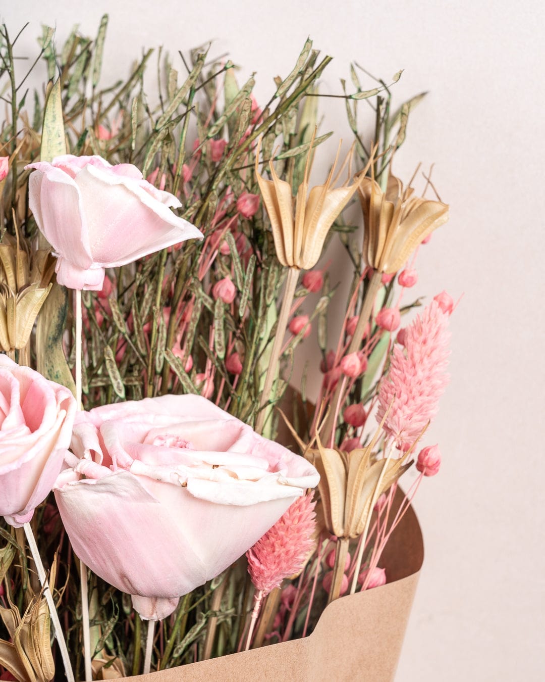 Bouquet of Posies Natural Dried Flowers - Pink